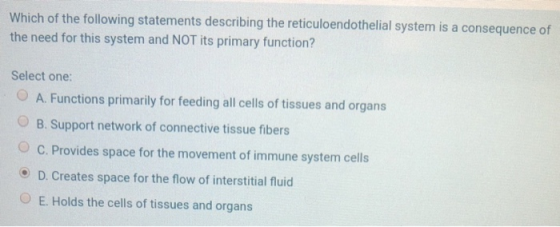 Which of the following statements describing the reticuloendothelial system is a consequence of the need for this system and