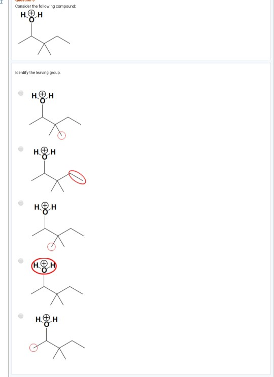 Consider the following compound: н&н Identify the leaving group нен н&н н8н HH нен