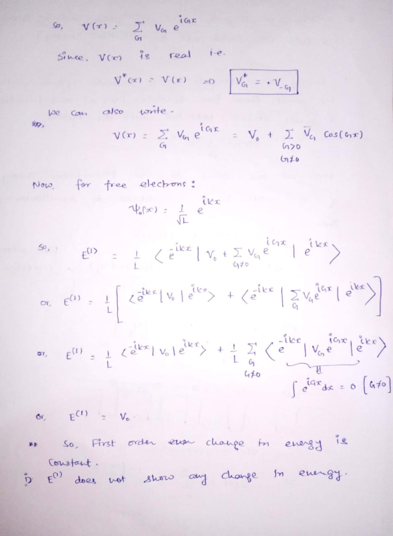 so ver va IGE since. V is real ie. von = V(o) we can also write - VerEVGene = V+ 2 Va Cos(678) [va oval 0 GO Gto Now for free