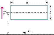 In the figure, a rectangular loop of wire with len