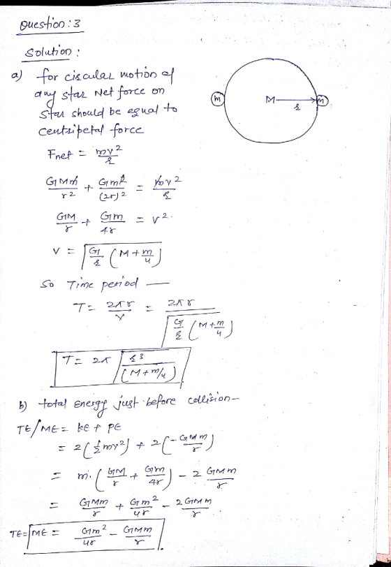 Soluお00 . sta Net force Stu should be egual + centaiteh! force em 2. So Tine penodf C-T 2 니r