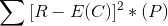 \sum {[R-E(C)]^2}*(P)