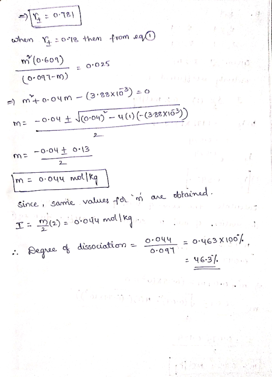 -> 9 = 0.781 when vi = 018 them from 090 m (0.609) (0-097-m) = m +0.04m - (3:28x10%) = 0 ME -0.04 + 160-045 – 4(1)(-(3-88x16