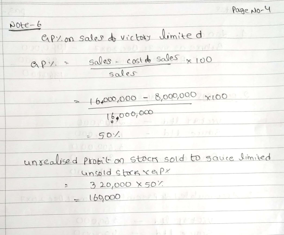 Page No-Y Sote 6 sales cost Sales sales 64000,0008,000,000 oO 000,eco unsealised Probie on stocn sold to sauce Simited unsold s trn cep.x 3.20,000 X 502.