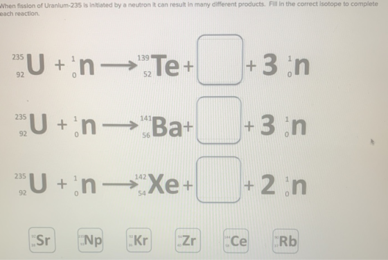 when-fission-of-uranium-235-is-initiated-by-a-neutron-it-can-result-in