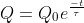 Q = Q_{0}e^{\frac{-t}{\tau }}