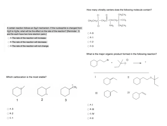 How many chirality centers does the following molecule contain? CH2CH3 ང་བཅས་པ་རི་ལས་བབས་པ་ CH-CH2-C-CC13 NH2 CH2CH3 O AO A c