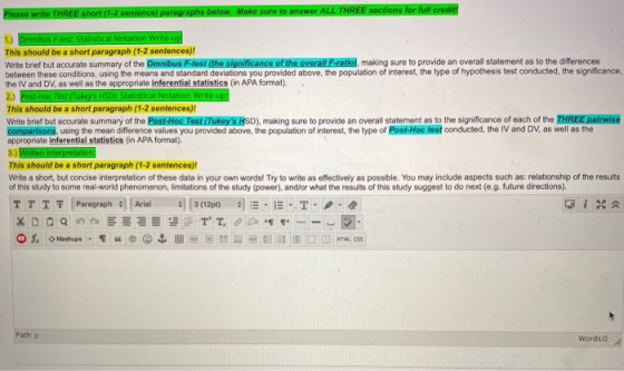 Please write THREE short (1-2 sentence) paragraphs below. Make sure to answer ALL THREE sections for full credit 1. Omnibus F