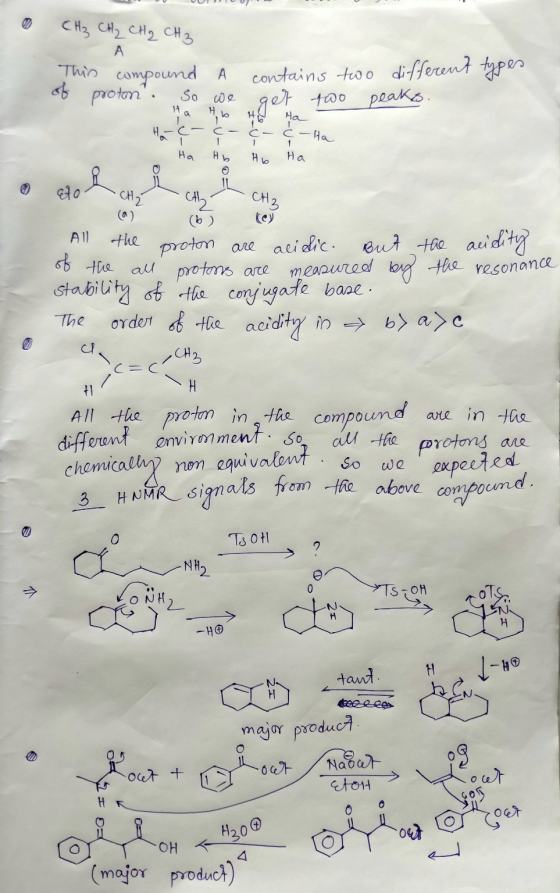 CH₃ CH₂ CH₂ CH3 A This compound of proton. So 14 we contains two different types 400 peaks Ha get H 1 1 C-Ć - Ha 1 но Ha 1 Ha