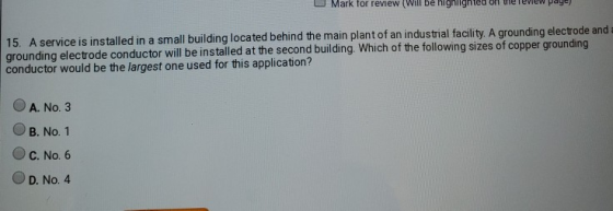 J Mark for review (Will be nigrignteu un view paye 15. A service is installed in a small building located behind the main pla