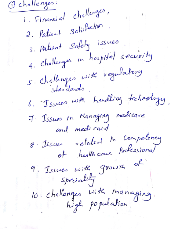 O challen) . 4. Chal in hospit Secu 刮. and medi card Speel Sheuo io. challange, wite mana LJj