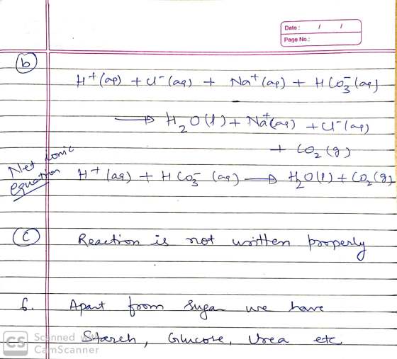 Date: 1 Page No.: -162 H+ (op tu (as) + Nat (ap) + Hlaglag Holl) + Nacas tallap -ttongs Met font tfon HT (aq) + H caz lag] th