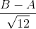 \frac{B-A}{\sqrt{12}}