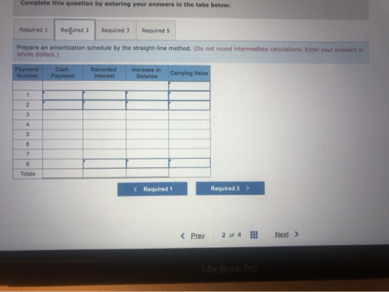 Complete this question by entering your answers in the tabs below. Required 1 Required 2 Required 3 Required 5 Prepare an amo