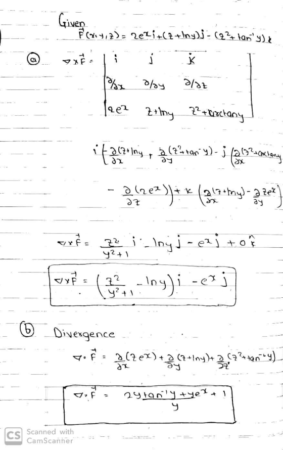 Given E Caly, z)= 2e2i+(2+lny); - (z ² + tanty)& a @ er -. к /x fele zele free Zrny z²+kisctany 2 (7²+tan y) i la italaring,
