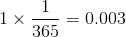 1x = 0.003