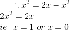 2.c ::22 = 2.0 – 22 2.c ie =1 or c=0