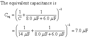 The equivalent capacitance is 10,