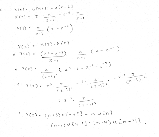 ]. - (n-1) u[n 1] + (n-u) u [n-u • Y(z) = (n + 3) u ( n +3] -nucn] iz-1)? . n- zt. 1-2 ) 26-27 2-36622.,-. 2:62:6270 21- I (1