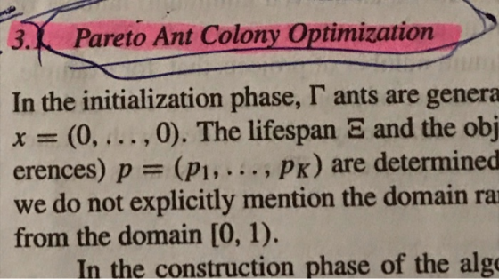 3. Pareto Ant Colony Optimization In the initialization phase, ants are genera x = (0,...,0). The lifespan and the obj erence