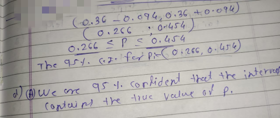 (-0.36 -0.094, 0.36 +0.094) (0.266 0.454 0.266 s PS 0, 454 The qst. Ce ar for Pit 0: 266, 0.456) d) (A we are 95 4. Condident