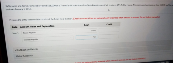 Kelly Jones and Tami Crawford borrowed $26,000 on a 7-month, 6% note from Gem State Bank to open their business, JCs Coffee