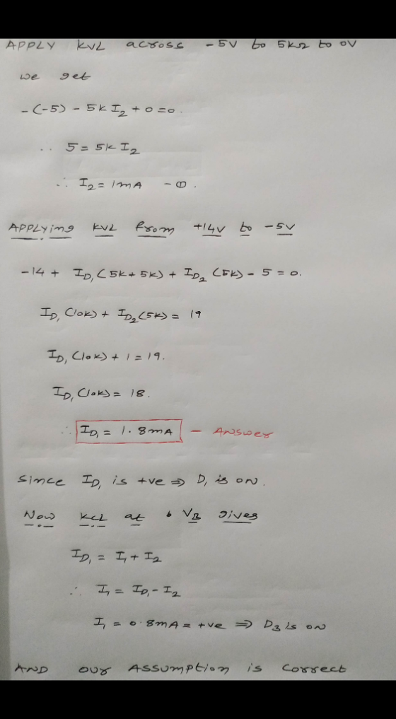 APPLY kvL across -5v to 5ks to ov we get - (-5) - 5k I2 + oso . 5=5k Iz - I2 = Ima - Applying kve from tl4v to osv - 14+ Io,