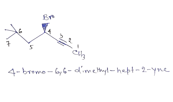 4-bromo-6, 6-dimethyl-hept-2-yne