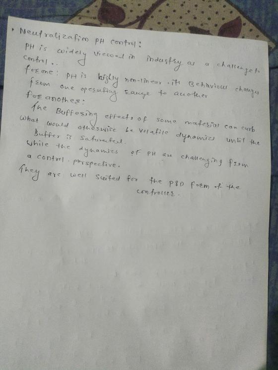 M PH is widely Control .. C challenge to Neutralizatim PH control! viecoed in industry foeone: PH is highly non-linear its Be