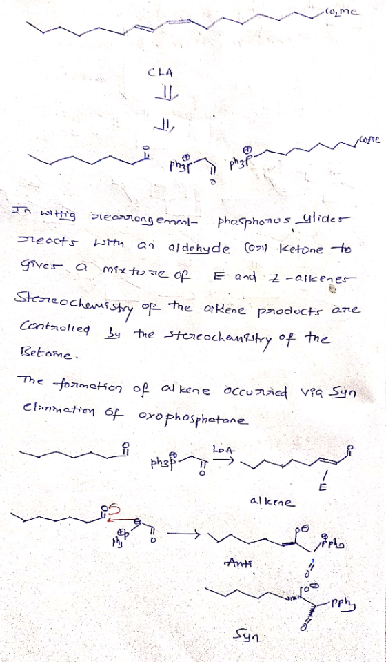 Come corre - Ph : pha In wittig rearrangement lemeal phosphorus ylides phosphorus sreacts with an aldehyde (on ketone to give