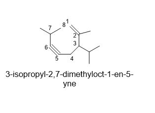 5 4 3-isopropyl-2,7-dimethyloct-1-en-5- yne