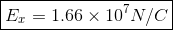 E, 1.66 × 10·N/C