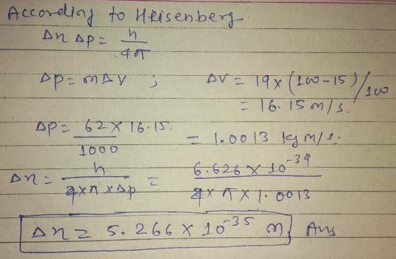 Accor-dliai to Heisenbe 100 O