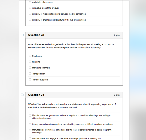 availability of resources innovative idea of the product similarity of mission statements between the two companies similarit