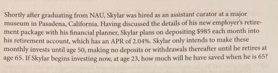 Shortly after graduating from NAU, Skylar was hired as an assistant curator at a major museum in Pasadena, California. Having