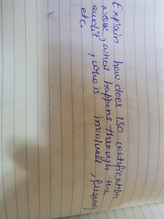 Explain how does iso rectification Nok ) what happens through the Quolit who is etce involvedl , frequently 7