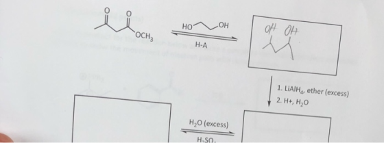 OH من بلد 애 얘 HO- H-A 1. LiAlH,, ether (excess) 2. H+, H,0 H,0 (excess) H.SO.
