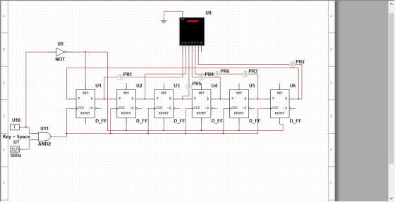 U8 U9 NOT PR2 PR1 OPR3 U1 U2 U3 (0 PR U4 U5 U6 S2T seT SET seT SET SET RESET RESET RESET U10 D FF D FF D F D FF D FF U11 Key