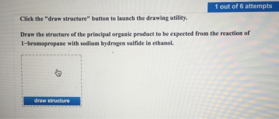 Draw the structure of the principal organic produc