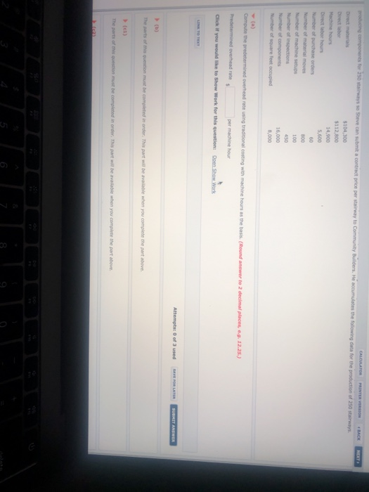 $112,800 Number of machine setups Number of components