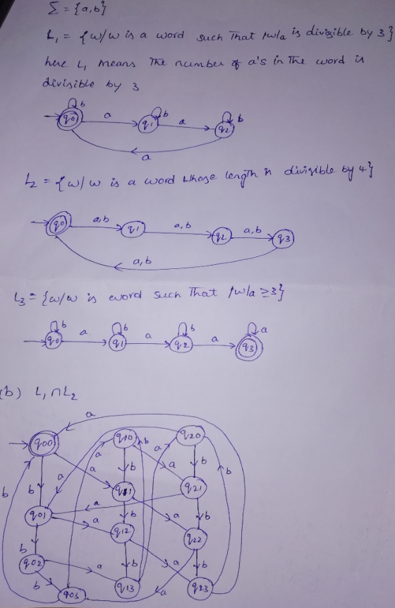 {= {2,6} t = {w/w is a word such that pula is divisible by 3} here 4 means the number of as in the word in divisible by 3 di