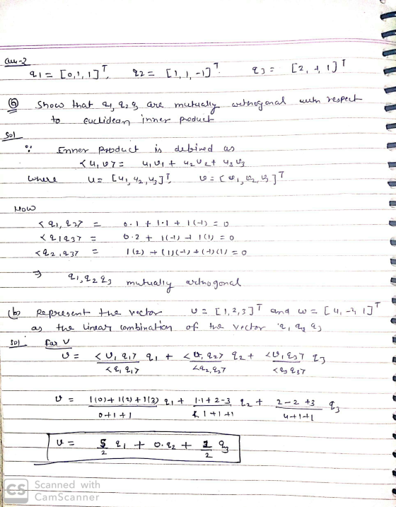 2- بین _ 21= [0,1,10 22= [1,-1,-1]? 235 [2, 4,!] with respect 6 - Show to that a, 22 9 cuclidean are inner mutually wethogona