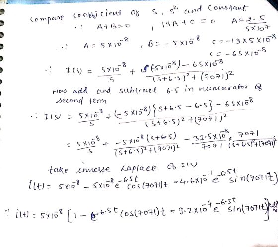 ov ASS 5x168 Compare coothicient s, sh and constant At Bro 13 ATC= sxlo7 A = 5X100% BE-5X1 C--13X5X10% (=-65X10-s + $15x108)