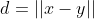 d= 11 - y
