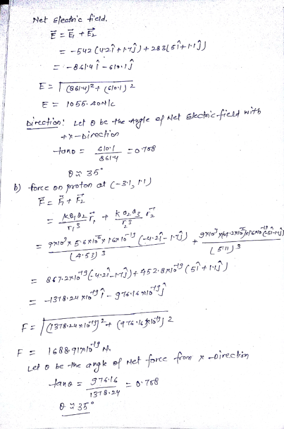 Net Eteatnc feld. b) -fore on oton at C-31, 2. し4,53) 3 2지 (-412.1- 느0,758