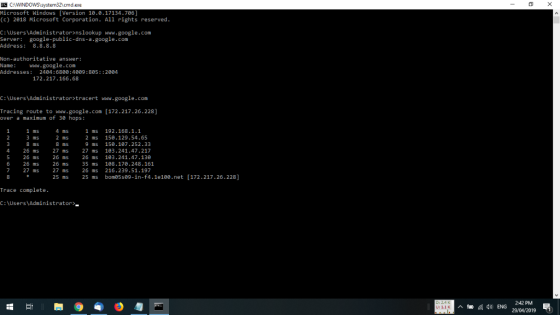2cmd.exe Microsoft Windows [Version 10..17134.706] (c) 2018 Microsoft Corporation. All rights reserved C: \Users\Administrato