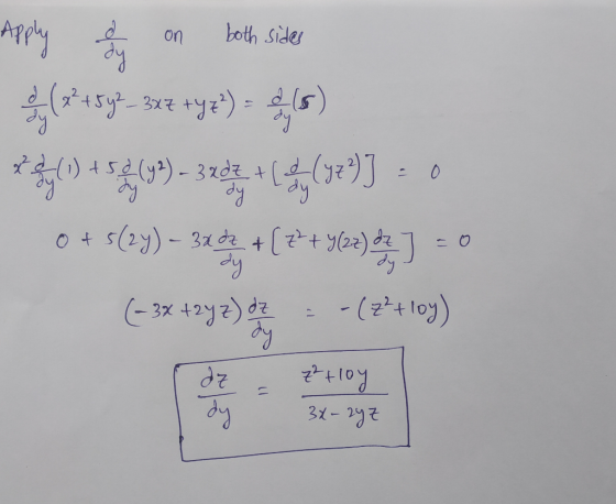 on both sides sy Apply 4 (22+592 – 347 +yz2) - (5) *54(0) + 5.3 (39) – 330g + 5y (327)] 0 + s(2y) – 31 02 + (z++y(2) din ] dy