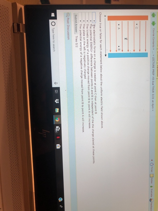 Course Contents LECTURE PREP 8 Due THUR 3 21 At 4pm Choose True 