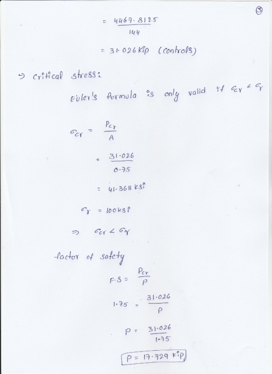 4469. 812s Filers por mula s only valid fey Pc CY e 31026 0 75 : 4 368 ks Y 100 ks? factor of safe Pe CY 尸 31.020 1.75 p31.026