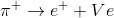 \pi ^+\rightarrow e^++Ve